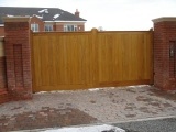 custom driveway wooden gates